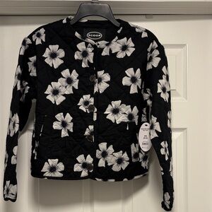 Scoop Women's Floral Print Quilted Jacket